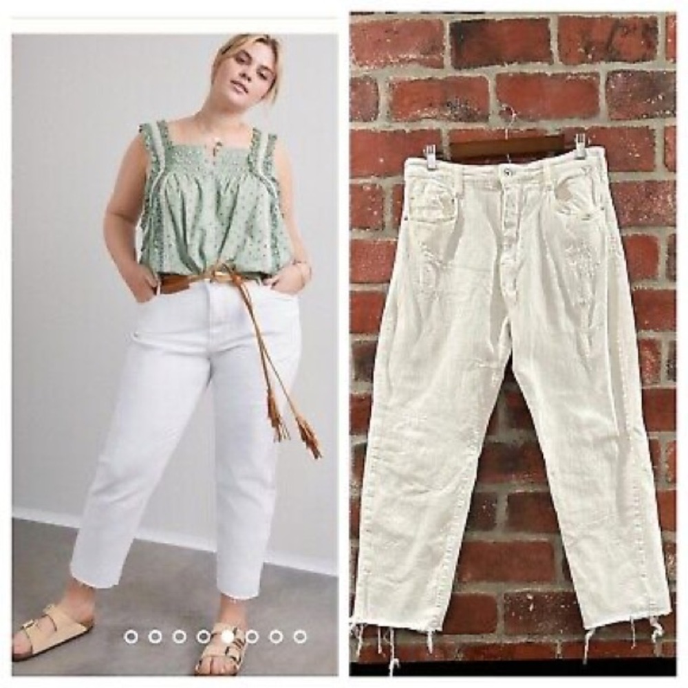 NWT Anthropologie Pilcro Baggy Tapered Jeans in Mackinnon Wash